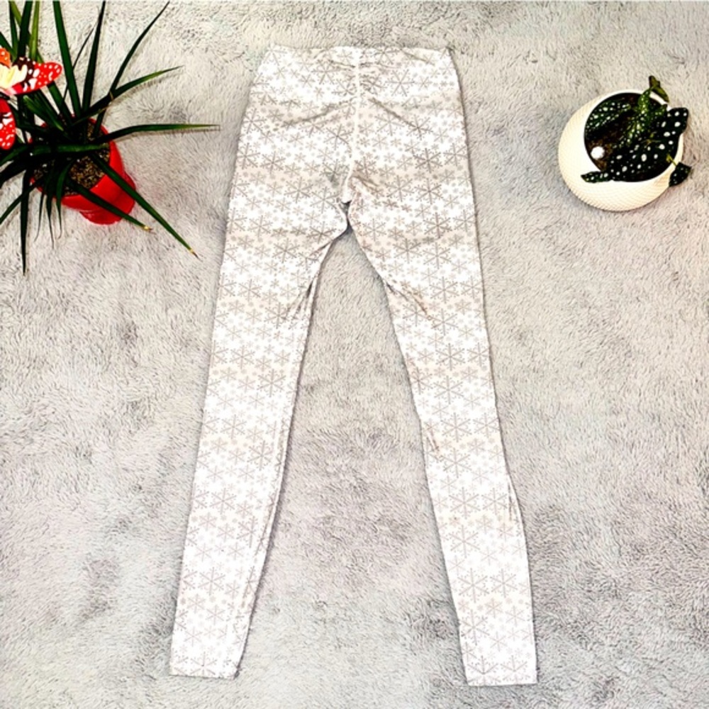 High waist snowflakes leggings